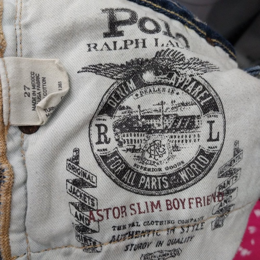 2613 Size 27 Polo Boyfriend Upcycled Stretch Bell-Bottoms - Picture 4 of 4